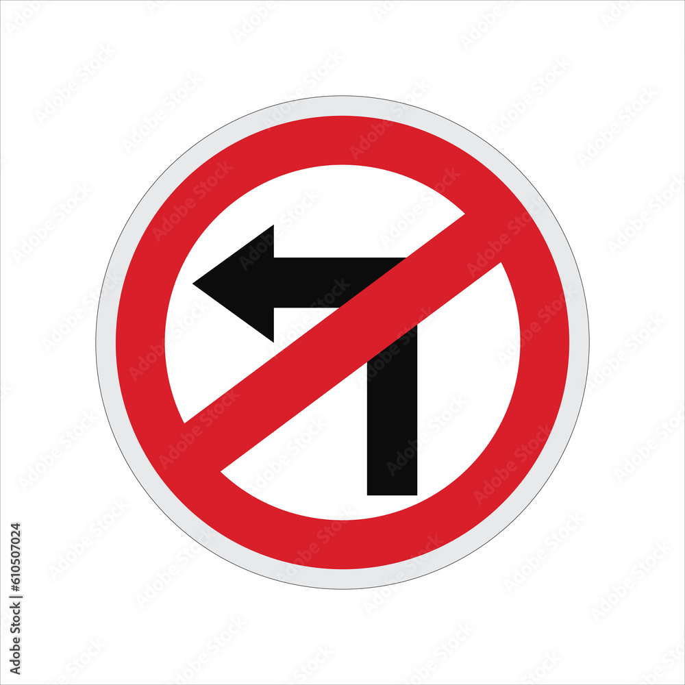 Do not Turn Left Arrow Traffic Signal Icon Do not Turn Left Arrow Traffic Signal Icon
