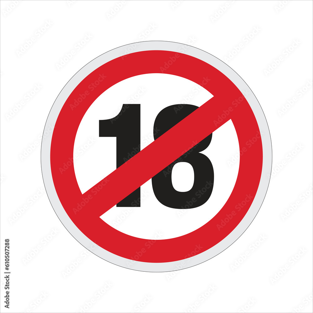 No One Under Eighteen Symbol Emoji No One Under Eighteen Symbol Emoji