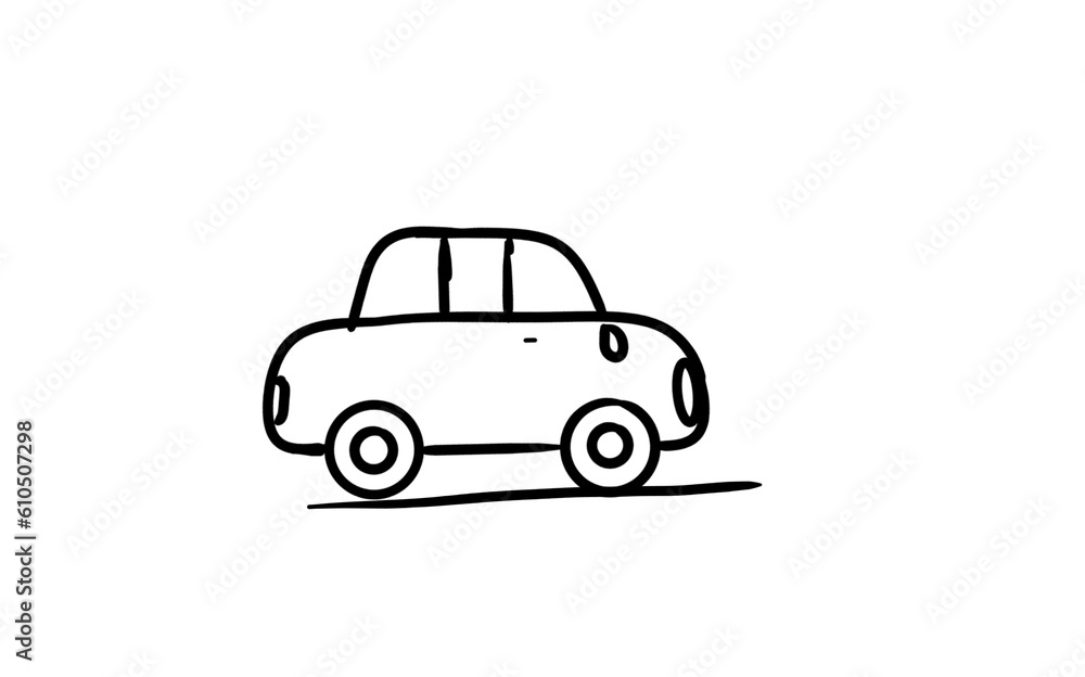 black outline of a car on a white background