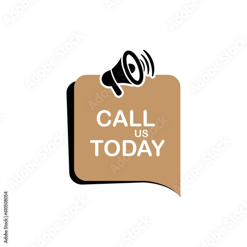 call us today sign on white background
