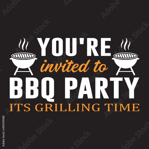 You're Invited To BBQ Party T-Shirt Design,
BBQ T-Shirt Design,