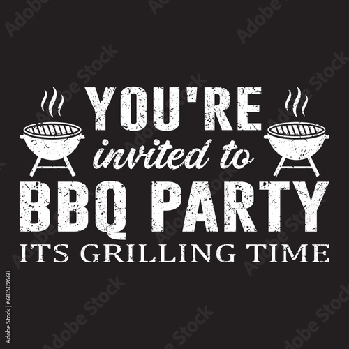 You're Invited To BBQ Party T-Shirt Design,
BBQ T-Shirt Design,