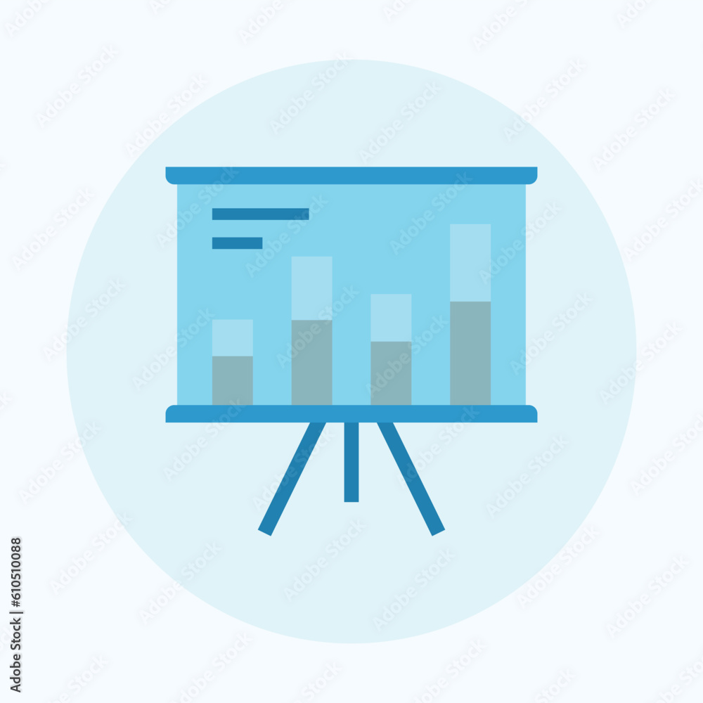 Stand Board Icon, Business Management Flat icons, Blue Color Theme Stand Board Icon, Business Management Flat icons, Blue Color Theme