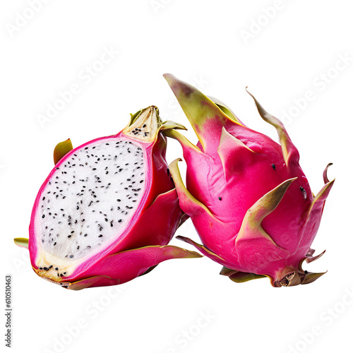 dragon fruit isolated created with Generative AI