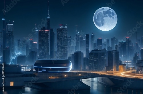 Discover the future of smart cities with our vibrant image showcasing AI-powered infrastructure, smart buildings, autonomous vehicles, and interconnected devices, #SmartCity #AI #SustainableCities #610513606