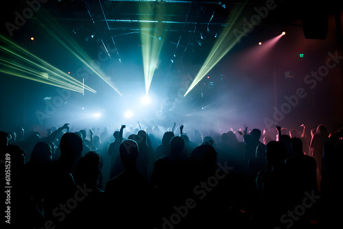 crowd of people dancing at concert