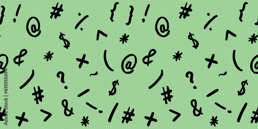 pattern with the image of keyboard symbols. Punctuation marks. Template for applying to the surface. pastel yellow green background. Vertical image. Banner for insertion into site. pattern with the image of keyboard symbols. Punctuation marks. Template for applying to the surface. pastel yellow green background. Vertical image. Banner for insertion into site.