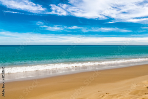 Beautiful beach view created by Generative A   technology