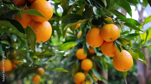 orange tree with fruits created with Generative AI