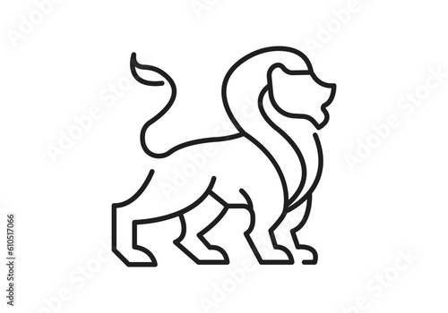 Lion logo vector. Lion line art logo inspiration