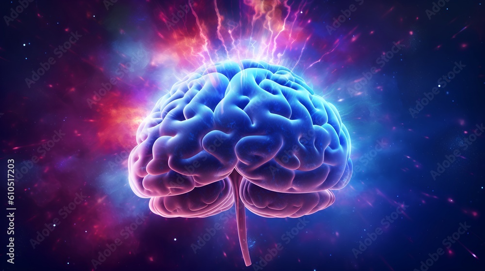 Field of neurology, visualization of the brain. Workings of the human mind concept, emphasizing the complexity and wonder of cognitive science and neurological health. Generative AI Field of neurology, visualization of the brain. Workings of the human mind concept, emphasizing the complexity and wonder of cognitive science and neurological health. Generative AI