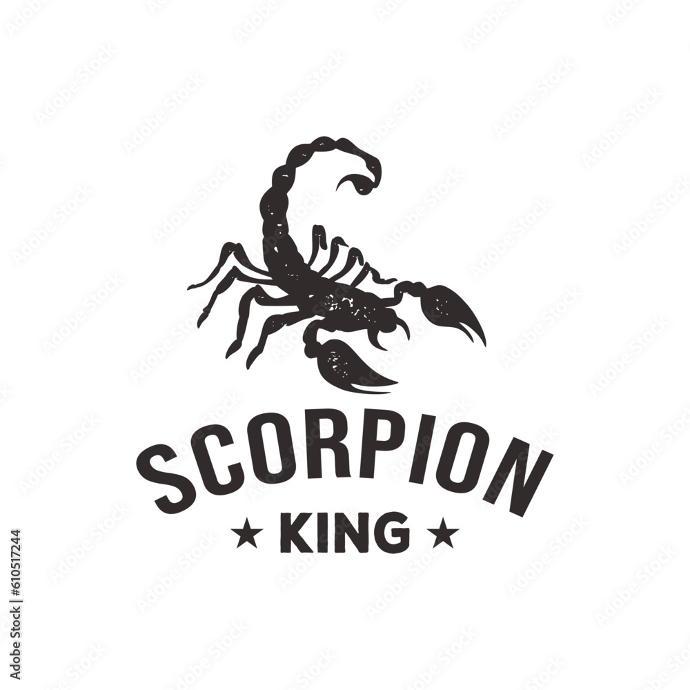 vintage logo scorpion template illustration Stock Vector | Adobe Stock