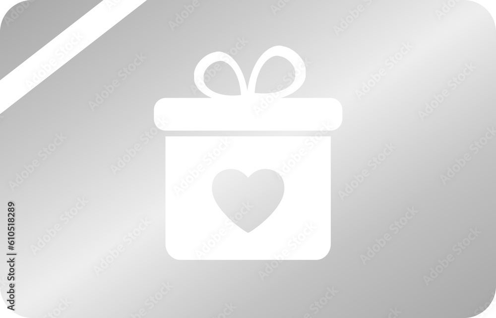 Silver Gift Card Icon Silver Gift Card Icon