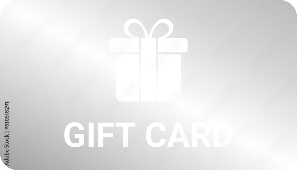 Silver Gift Card Icon Silver Gift Card Icon