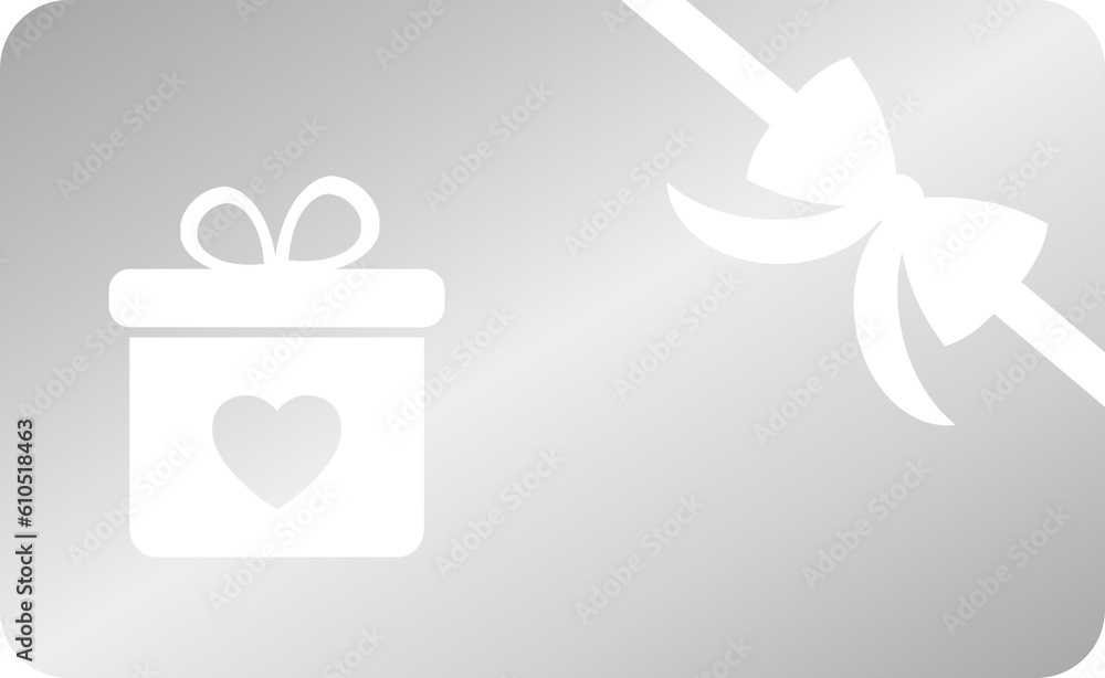 Silver Gift Card Icon Silver Gift Card Icon