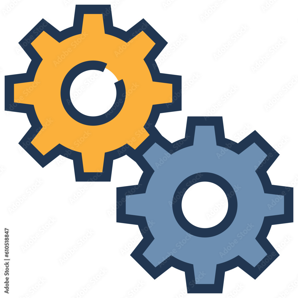 gear wheel cog setting management icon filled outline gear wheel cog setting management icon filled outline