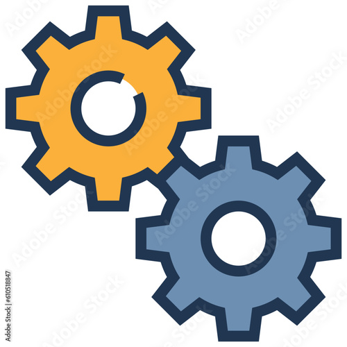 gear wheel cog setting management icon filled outline