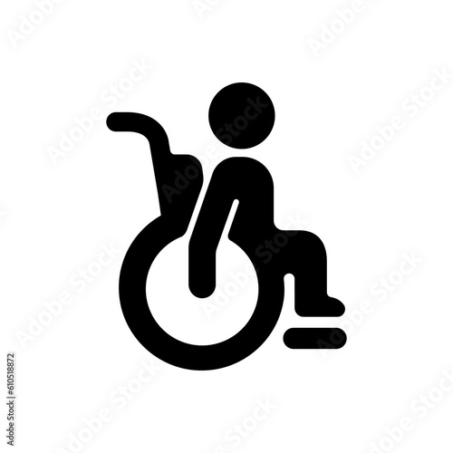 Wheelchair (person with disabilities) vector icon illustration