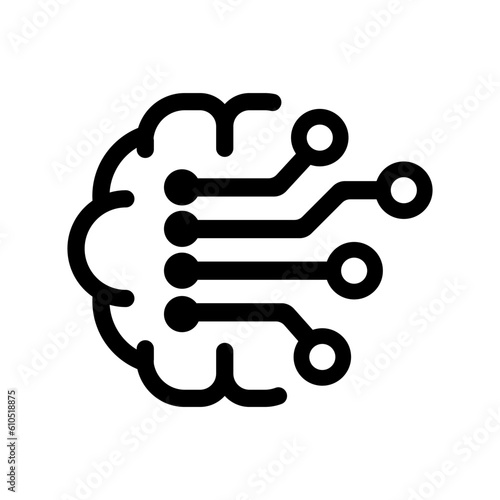 AI (Artificial Intelligence) vector icon illustration
