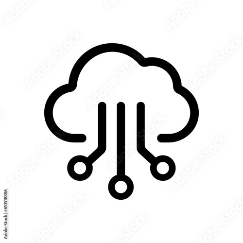 Cloud computing vector icon illustration