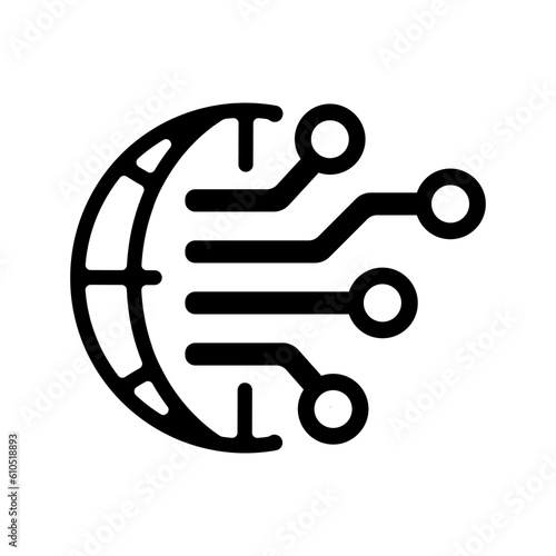 AI (Artificial Intelligence) vector icon illustration