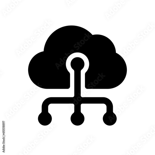 Cloud computing vector icon illustration