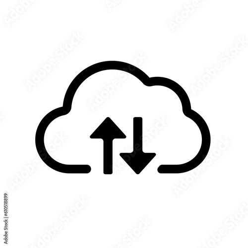 Cloud computing vector icon illustration