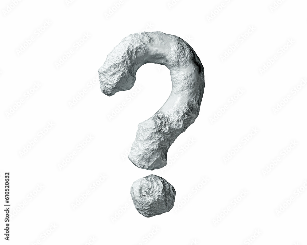 Symbols made of clay and rock. 3d illustration of stone alphabet isolated on white background Symbols made of clay and rock. 3d illustration of stone alphabet isolated on white background