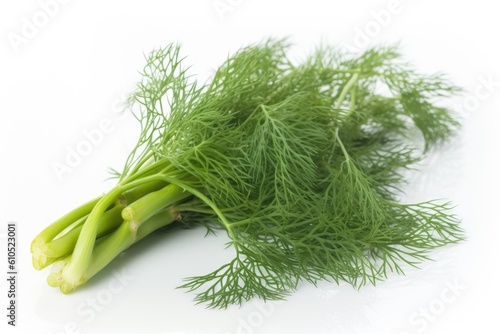 dill on white background. Generative AI
