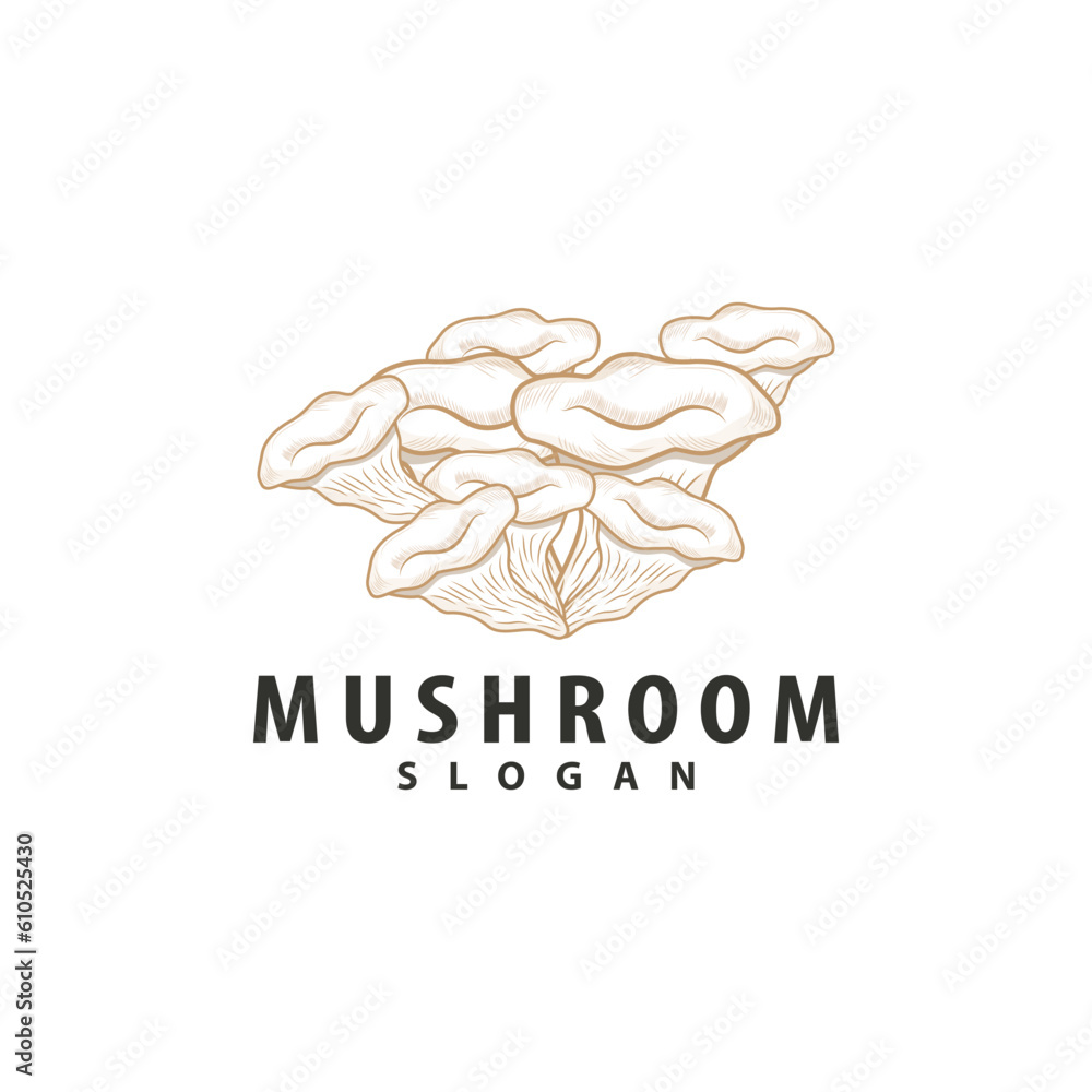 Mushroom Logo, Retro Minimalist Design, Food Vector, Mushroom Plant, Icon Illustration Symbol Mushroom Logo, Retro Minimalist Design, Food Vector, Mushroom Plant, Icon Illustration Symbol
