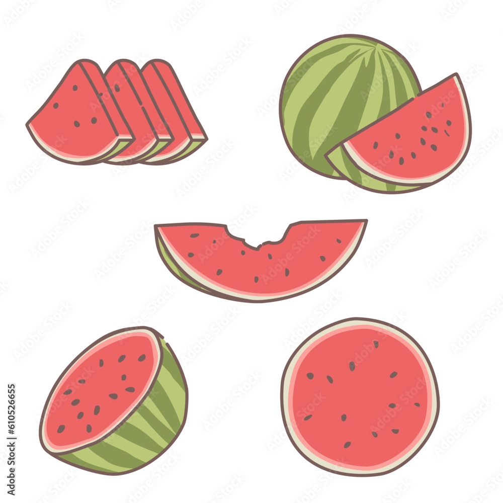 set of watermelon set of watermelon