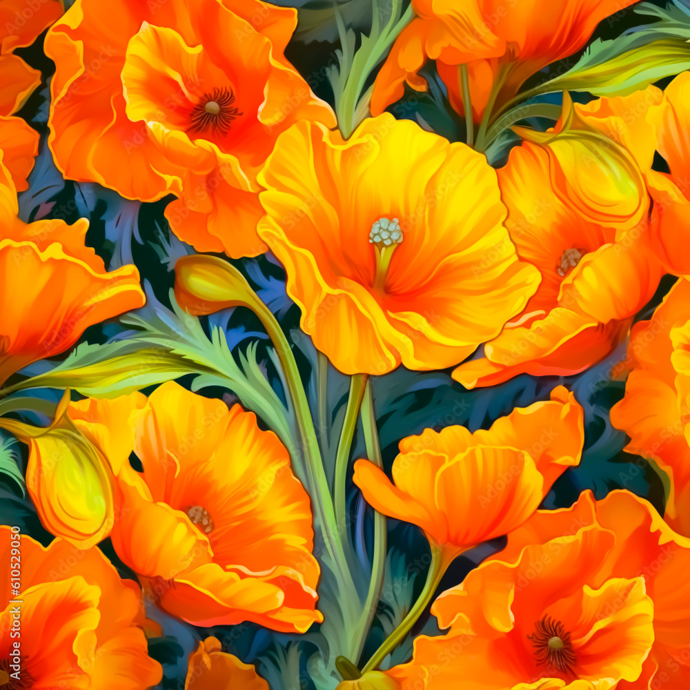 yellow and orange flowers, generative ai, generated with ai ,ai yellow and orange flowers, generative ai, generated with ai ,ai