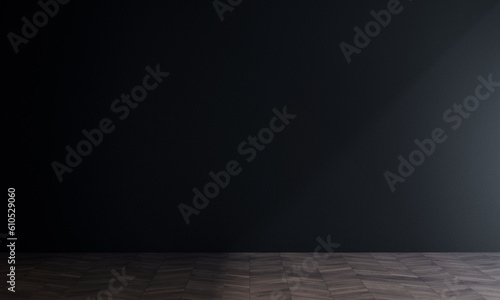 The empty black wall in living room interior  modern design  mock up furniture decorative interior  3d rendering