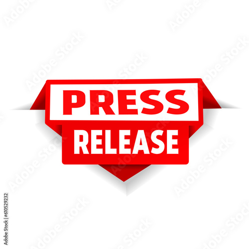 Press release. label icon design template. Vector template for business advertising.
