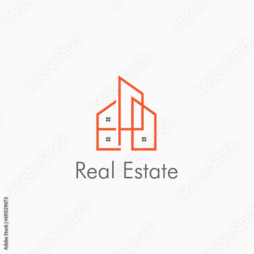 Realestate logo icon, abstract, vector, smart business