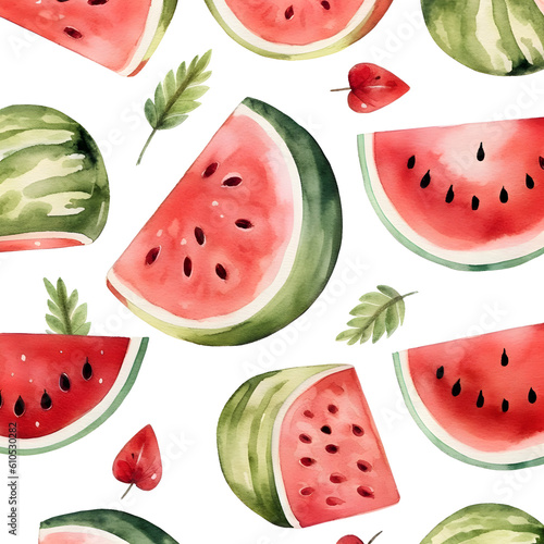 pattern of watermelon. Generative AI.