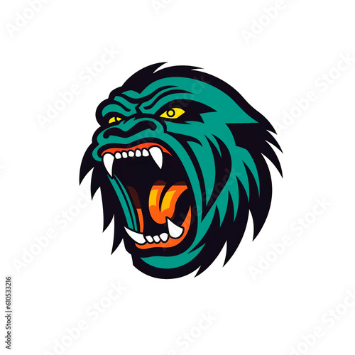 Wallpaper Mural Dibujo de cara de gorila Torontodigital.ca