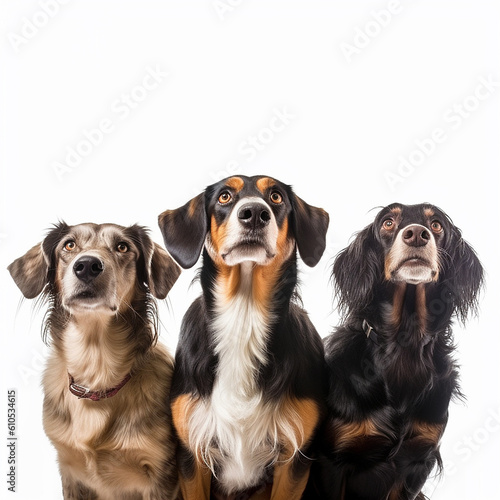 group of dogs sitting together