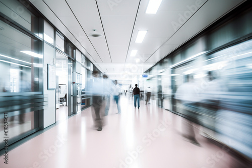 busy hospital motion blur background