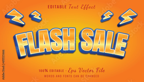 flash sale 3d text effect design