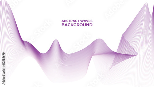 Abstract purple background with wavy lines