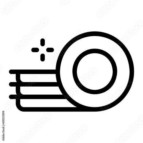 plates line icon
