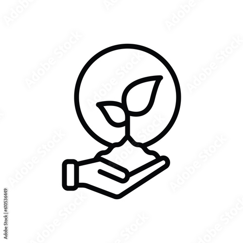 Black line icon for origin 