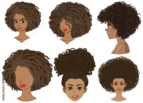 Set of mix afro hair