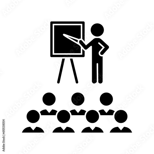 Teacher icon vector. lesson illustration sign. training symbol or logo.