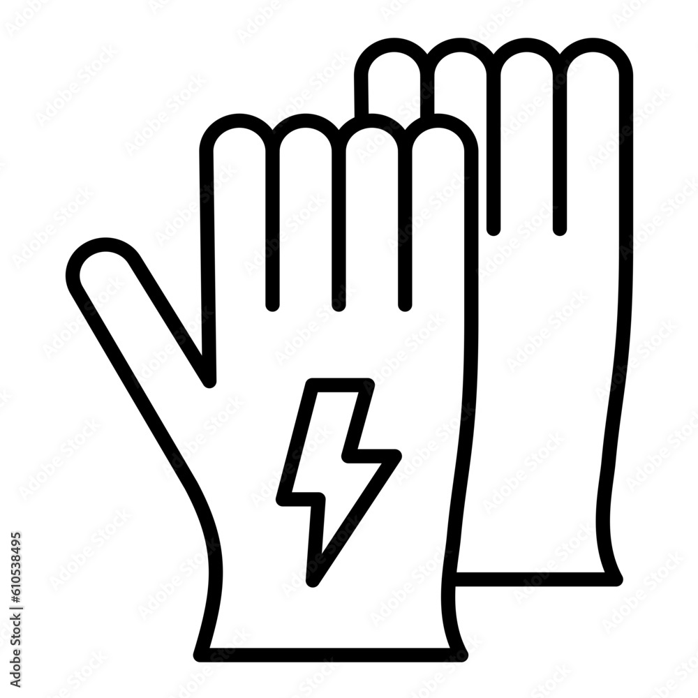 Obraz premium Electrician Gloves Icon