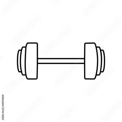 Gym icon vector. body building illustration sign. dumbbell symbol. barbell logo.