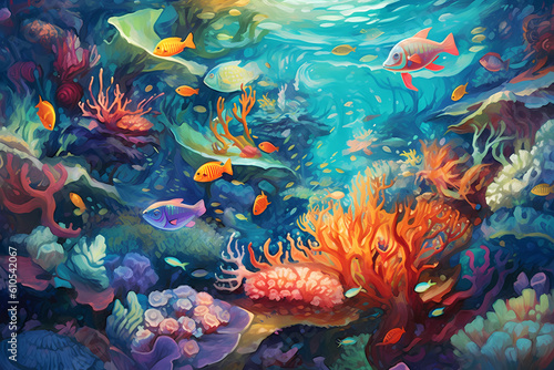 Embracing The Essence Of Marine Life In Abstract Art