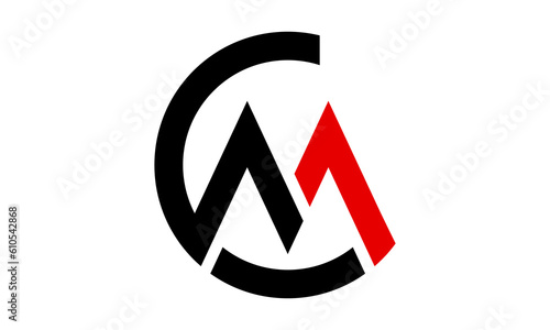 MC letter icon logo vector