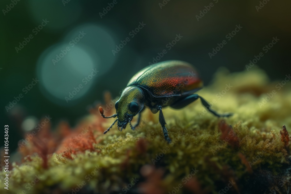 Beetle moss nature. Generate Ai Beetle moss nature. Generate Ai